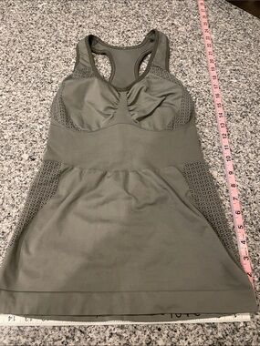 Lululemon Heart Rate Monitor Tank Top-Olive Green-XS/S